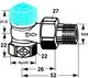 Thermostatventil in Eckform mit wenig Widerstand, geeignet für Heizungsanlagen; Hersteller: IMI Hydronic Engineering. Visuelle Maßangaben und Anschlussdetails sind erkennbar.